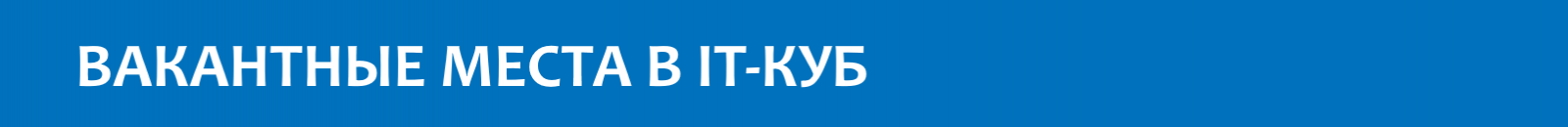 Вакантные места в IT-КУБ